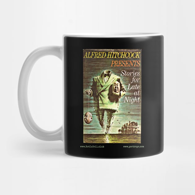 ALFRED HITCHCOCK –– STORIES FOR LATE AT NIGHT by Various Authors –– Mug & Travel Mug by Rot In Hell Club